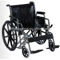 Extra breite und schwere Chromstahl Rollstuhl